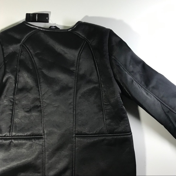 BEBE $229 black long sherpa long coat - Picture 4 of 8